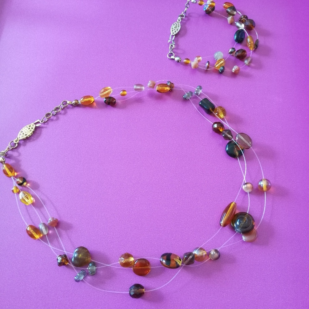 Beads Necklace and Bracelet Set